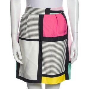 Kate Spade Size 8 Barry Skirt the Rules Colorblock Mini Skirt‎ Multicolor